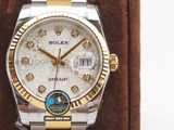 DJ FACTORY BEST 1:1 / ROLEX DATEJUST 36 BRACELET 3D GOLD 18K