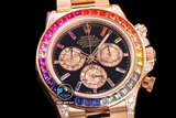 VIP NEW 2022 / N FACTORY BEST 1:1 / ROLEX DAYTONA RAINBOW 🌈 116595 DIAMOND ROSE GOLD 18K 40 X 12,2MM CAL.4130