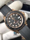 NEW 2022 / CLEAN FACTORY 1:1 / ROLEX YACHT MASTER 40MM 116655 EVEROSE GOLD CAL.3135