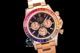 VIP NEW 2022 / N FACTORY BEST 1:1 / ROLEX DAYTONA RAINBOW 🌈 116595 DIAMOND ROSE GOLD 18K 40 X 12,2MM CAL.4130