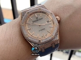NEW 2021 / ORIGINAL FACTORY BEST 1:1 / AP ROYAL OAK 15402OR 41MM FULL DIAMOND SWAROVKI CAL.3120