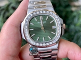 NEW 2022 / 3K FACTORY BEST 1:1 / PATEK PHILIPPE NAUTILUS 5711 DIAMOND BEZEL CAL.324SC