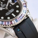 NEW 2023 / BEST FACTORY 1:1 / ROLEX YACHT MASTER 126679SAB FULL DIAMOND BEZEL 40MM CAL.3135