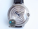 BEST FACTORY BEST 1:1 / CARTIER BALLOON BLEU DIAMOND BAGUETTE 42MM