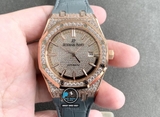 NEW 2021 / ORIGINAL FACTORY BEST 1:1 / AP ROYAL OAK 15402OR 41MM FULL DIAMOND SWAROVKI CAL.3120