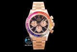VIP NEW 2022 / N FACTORY BEST 1:1 / ROLEX DAYTONA RAINBOW 🌈 116595 DIAMOND ROSE GOLD 18K 40 X 12,2MM CAL.4130