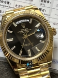 NEW 2023 / EW FACTORY BEST 1:1 / ROLEX DAYDATE 40MM VỎ LẮC KÊ FULL VÀNG 18K 5UM THEO YÊU CẦU