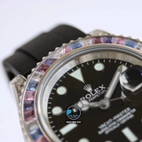 NEW 2023 / BEST FACTORY 1:1 / ROLEX YACHT MASTER 126679SAB FULL DIAMOND BEZEL 40MM CAL.3135