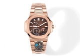 NEW 2023 / GR FACTORY BEST 1:1 / PATEK PHILIPPE NAUTILUS 5724 ROSE GOLD CAL.240PS FULL OPTION