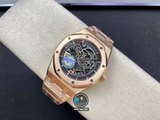 NEW 2022 / APS FACTORY BEST 1:1 / AP ROYAL OAK SKELETON 15407ST 41 X 9,9MM  CAL.3132