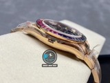 NEW 2023 / GET FACTORY BEST 1:1 / ROLEX DAYTONA BY BLAKEN DLC BLACK & RAINBOW DIAMOND BEZEL CAL.4130