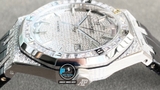 NEW 2021 / ORIGINAL FACTORY BEST 1:1 / AP ROYAL OAK 15402OR 41MM FULL DIAMOND SWAROVKI CAL.3120
