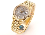 NEW 2023 / RA FACTORY BEST 1:1 / ROLEX DAYDATE 128238 GOLD 36 x 12,5MM DIAMOND BEZEL 💎 CORE 2834