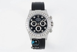 NEW 2022 / JVS FACTORY BEST 1:1 / ROLEX DAYTONA OYSTERFLEX 🌈 DIAMOND BAGUETTE 40 X 12,2MM CAL.7750