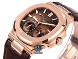 NEW 2023 / GR FACTORY BEST 1:1 / PATEK PHILIPPE NAUTILUS 5724 ROSE GOLD CAL.240PS FULL OPTION
