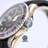 NEW 2023 / BEST FACTORY 1:1 / ROLEX YACHT MASTER 126679SAB FULL DIAMOND BEZEL 40MM CAL.3135