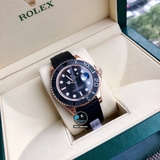 VIP NEW 2021 / ORIGINAL FACTORY 1:1 / ROLEX YACHT MASTER 40 116655 EVEROSE GOLD 18K