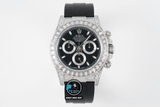 NEW 2022 / JVS FACTORY BEST 1:1 / ROLEX DAYTONA OYSTERFLEX 🌈 DIAMOND BAGUETTE 40 X 12,2MM CAL.7750