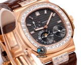 NEW 2023 / GR FACTORY BEST 1:1 / PATEK PHILIPPE NAUTILUS 5724 ROSE GOLD CAL.240PS FULL OPTION