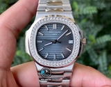 NEW 2022 / 3K FACTORY BEST 1:1 / PATEK PHILIPPE NAUTILUS 5711 DIAMOND BEZEL CAL.324SC