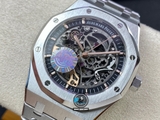 NEW 2022 / APS FACTORY BEST 1:1 / AP ROYAL OAK SKELETON 15407ST 41 X 9,9MM  CAL.3132