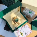 VIP NEW 2021 / ORGINAL FACTORY BEST 1:1 / ROLEX DAYTONA OYSTER GREEN DIAL GOLD 18K