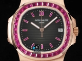 NEW 2022 / GR FACTORY BEST 1:1 / PATEK PHILIPPE NAUTILUS 5711 RUBY DIAMOND COLOR 💎 40MM 9015/CAL324