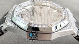 NEW 2021 / ORIGINAL FACTORY BEST 1:1 / AP ROYAL OAK 15402OR 41MM FULL DIAMOND SWAROVKI CAL.3120