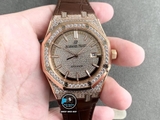 NEW 2021 / ORIGINAL FACTORY BEST 1:1 / AP ROYAL OAK 15402OR 41MM FULL DIAMOND SWAROVKI CAL.3120