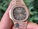VIP NEW 2021 / ORIGINAL FACTORY BEST 1:1 / PATEK PHILIPPE NAUTILUS 5711/1R 40MM VÀNG HỒNG 18K. VÀNG KIM CƯƠNG THIÊN NHIÊN