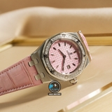 NEW 2021 / ORIGINAL FACTORY BEST 1:1 / AP ROYAL OAK LADY 67601 33MM VÀNH 32 VIÊN KIM CƯƠNG THIÊN NHIÊN 0,65 LY