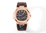 NEW 2023 / GR FACTORY BEST 1:1 / PATEK PHILIPPE NAUTILUS 5724 ROSE GOLD CAL.240PS FULL OPTION