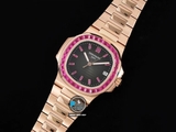 NEW 2022 / GR FACTORY BEST 1:1 / PATEK PHILIPPE NAUTILUS 5711 RUBY DIAMOND COLOR 💎 40MM 9015/CAL324