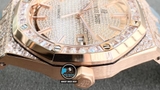 NEW 2021 / ORIGINAL FACTORY BEST 1:1 / AP ROYAL OAK 15402OR 41MM FULL DIAMOND SWAROVKI CAL.3120