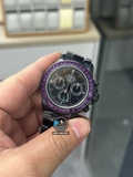 NEW 2023 / N FACTORY BEST 1:1 / ROLEX DAYTONA BY BLAKEN BLACK DLC RAINBOW DIAMOND BEZEL CAL.4130