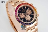 VIP NEW 2023 / IPK FACTORY BEST 1:1 / ROLEX DAYTONA RAINBOW 🌈 116595 DIAMOND ROSE GOLD 18K 40 X 12,2MM CAL.4130