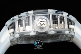 NEW 2021 / RM FACTORY BEST 1:1 / RICHARD MILLER RM 12-01 TOURBILLON SHAPHIRE CRYSTAL LIMITED