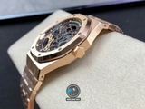 NEW 2022 / APS FACTORY BEST 1:1 / AP ROYAL OAK SKELETON 15407ST 41 X 9,9MM  CAL.3132