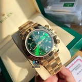 VIP NEW 2021 / ORGINAL FACTORY BEST 1:1 / ROLEX DAYTONA OYSTER GREEN DIAL GOLD 18K