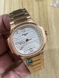 NEW 2023 / 3K FACTORY BEST 1:1 / PATEK PHILIPPE NAUTILUS 7118 LADY 35,2MM DIAMOND BEZEL CAL.324SC