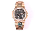 NEW 2023 / GR FACTORY BEST 1:1 / PATEK PHILIPPE NAUTILUS 5724 ROSE GOLD CAL.240PS FULL OPTION