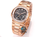 NEW 2023 / GR FACTORY BEST 1:1 / PATEK PHILIPPE NAUTILUS 5724 ROSE GOLD CAL.240PS FULL OPTION