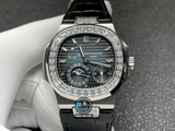 NEW 2022 / GR FACTORY BEST 1:1 / PATEK PHILIPPE NAUTILUS 5712GR DIAMOND BAGUETTE BEZEL CAL.240PS VIP