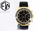 NEW 2021 / EW FACTORY BEST 1:1 / ROLEX DAYTONA OYSTERFLEX GOLD PVD STEEL 904L 7750