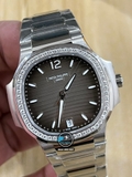 NEW 2023 / 3K FACTORY BEST 1:1 / PATEK PHILIPPE NAUTILUS 7118 LADY 35,2MM DIAMOND BEZEL CAL.324SC