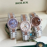 VIP NEW 2024 / FACTORY BEST 1:1 / ROLEX DATEJUST 31MM LADY DEMI VÀNG 18K. KIM CƯƠNG THIÊN NHIÊN. CORE ETA SW200