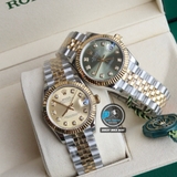 VIP NEW 2024 / FACTORY BEST 1:1 / ROLEX DATEJUST 31MM LADY DEMI VÀNG 18K. KIM CƯƠNG THIÊN NHIÊN. CORE ETA SW200