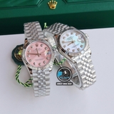 VIP NEW 2024 / FACTORY BEST 1:1 / ROLEX DATEJUST 31MM LADY DEMI VÀNG 18K. KIM CƯƠNG THIÊN NHIÊN. CORE ETA SW200