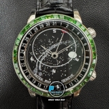 NEW 2025 / 3K FACTORY BEST 1:1 / PATEK PHILIPPE SKY MOON 6104G DIAMOND BEZEL