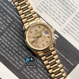 VIP NEW 2024 / ORGINAL FACTORY BEST 1:1 / ROLEX DAYDATE 36MM BỌC VÀNG 18K 6UM CORE ETA 2836-2